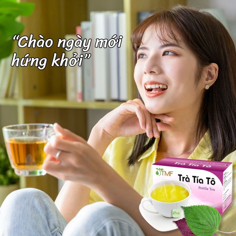 Trà Tía Tô Giải Cảm Tâm Minh Foods - Hộp 20 Gói, Hỗ Trợ Giảm Ho, Dị Ứng Từ Thảo Dược Tự Nhiên, Tăng Cường Miễn Dịch