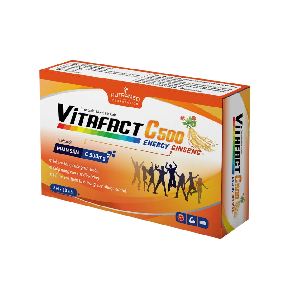 Viên uống Vitafact C500 hỗ trợ cải thiện suy nhược, tăng sức đề kháng ...