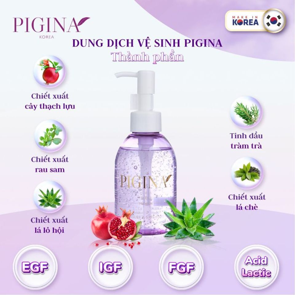 Dung dịch vệ sinh phụ nữ Pigina Lacto 150ml - Gel vệ sinh dịu nhẹ, cân bằng pH, chăm sóc vùng kín, khử mùi hiệu quả