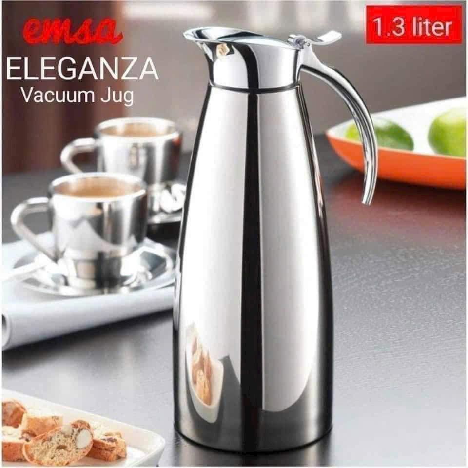 Bình Giữ Nhiệt Emsa Eleganza 1.3L - Thiết Kế Thanh Lịch, Giữ Nóng Đến 12 Giờ, Giữ Lạnh Đến 24 Giờ - Phù Hợp Uống Trà, Cà Phê