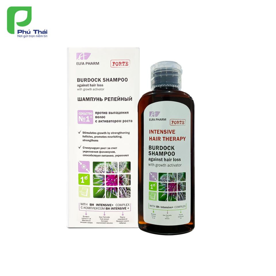 Dầu Gội Elfa Pharm 200ml - Ngăn Rụng Tóc, Kích Thích Mọc Tóc, Nuôi Dưỡng Tóc Khỏe Mạnh Với Chiết Xuất Cây Ngưu Bàng