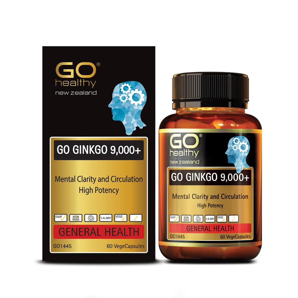 Viên uống Bổ Não Ginkgo New Zealand GO Ginkgo 9000+ 60 Viên - Hỗ Trợ Tăng Cường Trí Nhớ và Tập Trung hiệu quả