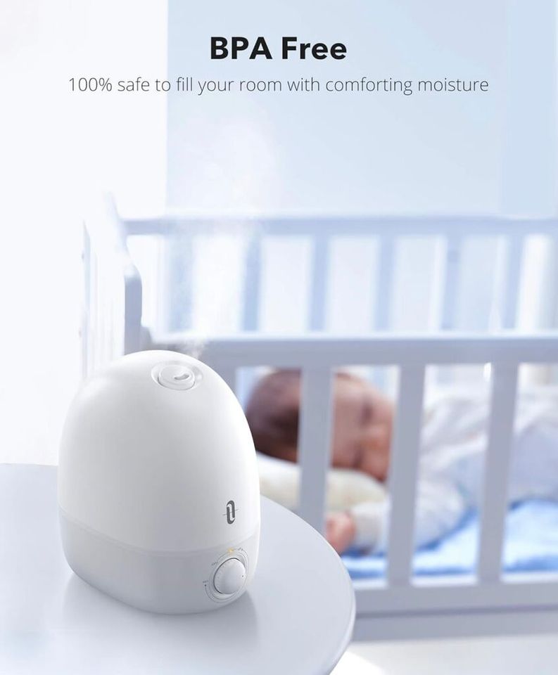 Máy Tạo Ẩm Không Khí TAOTRONICS TT-AH038 - 3 Trong 1 Phun Sương, Khuếch Tán Tinh Dầu, Đèn Ngủ Ấm Áp - Giúp Da Khỏe Mạnh, Ngủ Ngon
