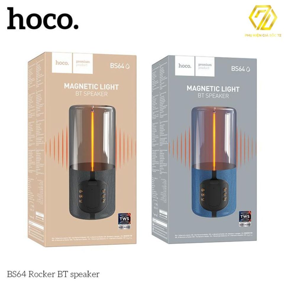 Loa Bluetooth Hoco BS64 - Âm Thanh Di Động Không Dây V5.4, Có FM, Thẻ Nhớ TF, TWS và Đèn LED Trang Trí, Chất Lượng Âm Thanh Tuyệt Vời