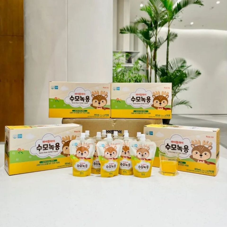 Nước Nhung Hươu Hàn Quốc Sumo Tăng Cân Cho Bé - Bổ Sung Dinh Dưỡng Từ 1 Tuổi (10 Túi x 80ml)