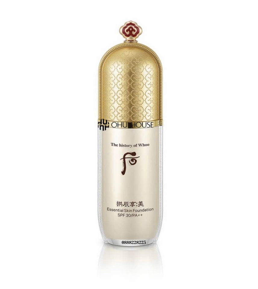 Kem CC Trang Điểm Chống Nắng Whoo Gongjinhyang Essential SPF30/PA++ 40ml - Bảo vệ da, tạo hiệu ứng trang điểm tự nhiên, phù hợp cho da nhạy cảm