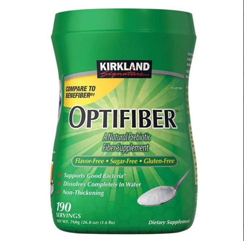 Bột Hòa Tan Bổ Sung Chất Xơ Kirkland Signature Optifiber 760gr - Giải Pháp Tiêu Hóa Tốt Hơn, 190 Khẩu Phần Từ Mỹ