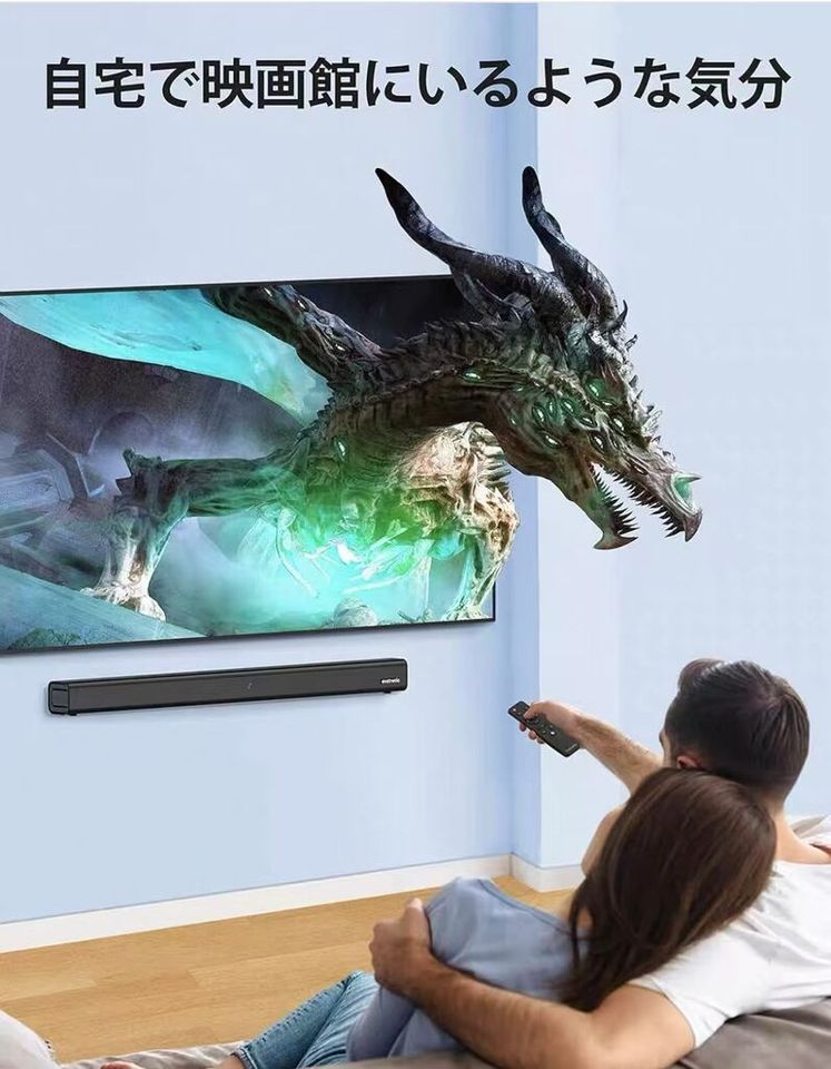 Loa Soundbar Bluetooth Evatronic 50W - Âm thanh sống động cho Tivi và PC, kết nối không dây, thiết kế thanh mỏng tiện dụng