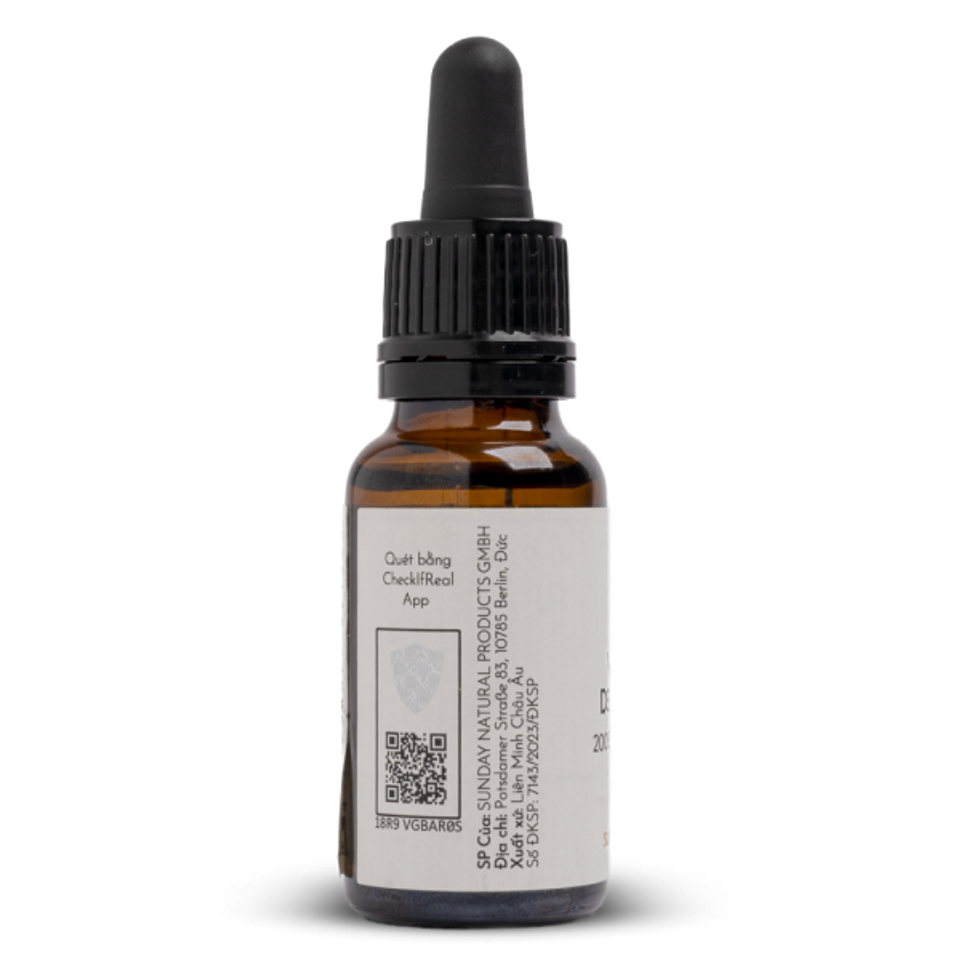 Vitamin D3K2 MK7 Liquid Drops 20ml - Sunday Natural - Hỗ Trợ Tăng Chiều Cao & Duy Trì Sức Khỏe Cho Trẻ Em Từ Đức