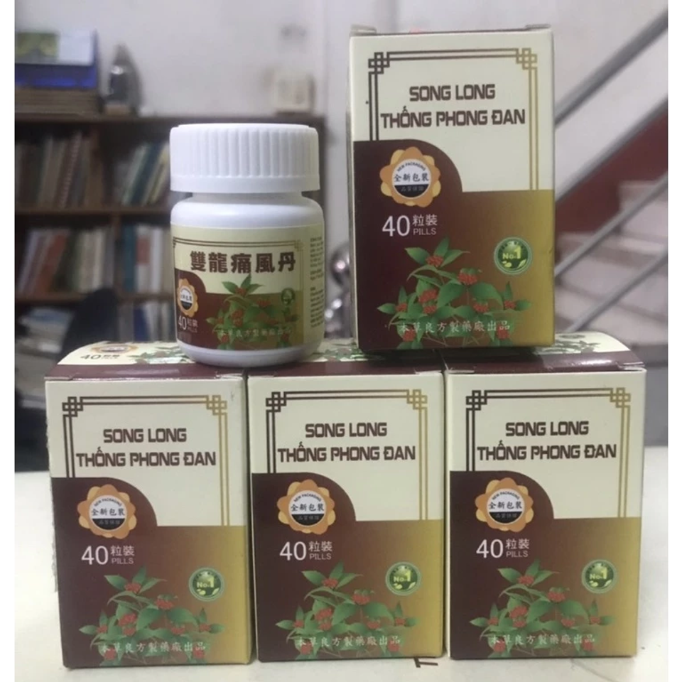 Viên Uống Song Long Thống Phong Đan 40 Viên - Hỗ Trợ Đau Nhức Xương Khớp, Thoát Vị Đĩa Đệm, Thoái Hoá Khớp