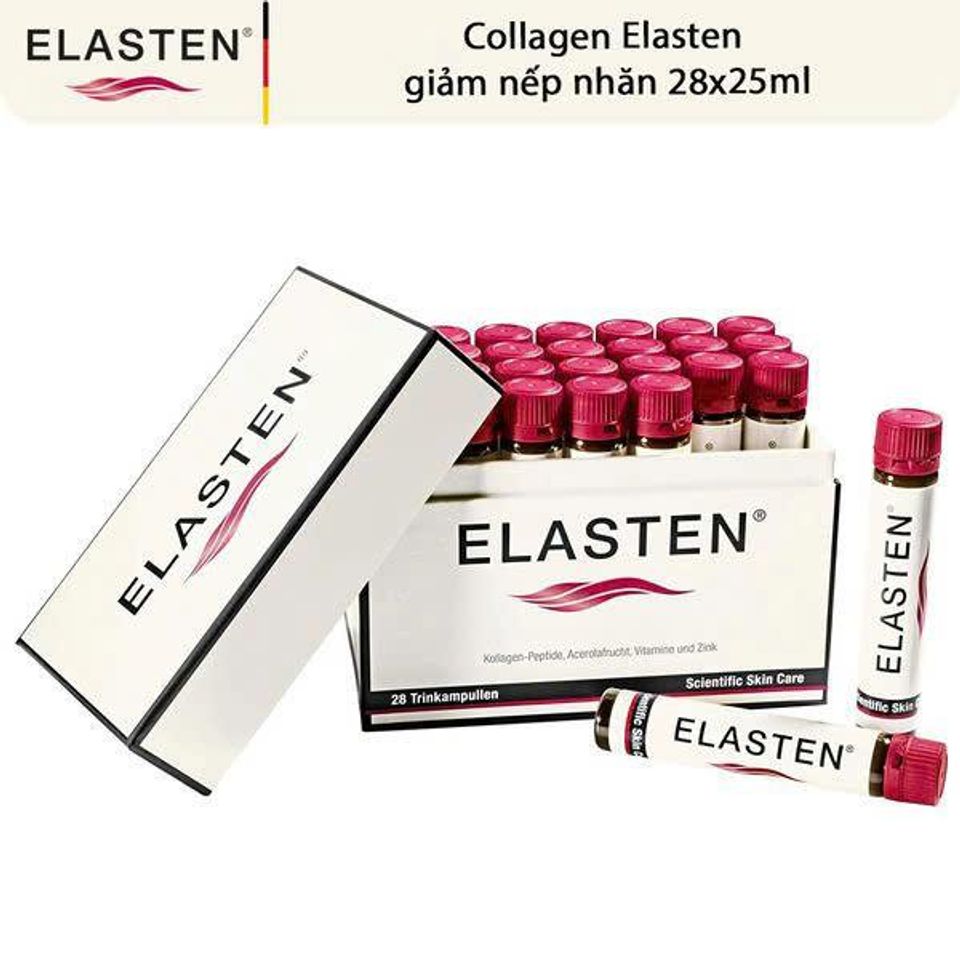 Collagen Elasten 28 Ống Uống - Tăng Cường Đàn Hồi Da, Ngăn Ngừa Lão Hóa, Làm Đẹp Da Từ Bên Trong, Chất Lượng Đức