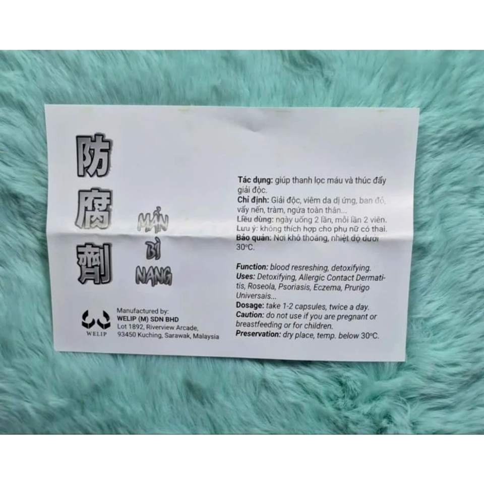Mẩn Bì Nang Chính Hãng - Giải Độc, Thanh Lọc Máu, Hỗ Trợ Ngứa, Dị Ứng Hiệu Quả - Sản Phẩm Thực Phẩm Chức Năng Malaysia
