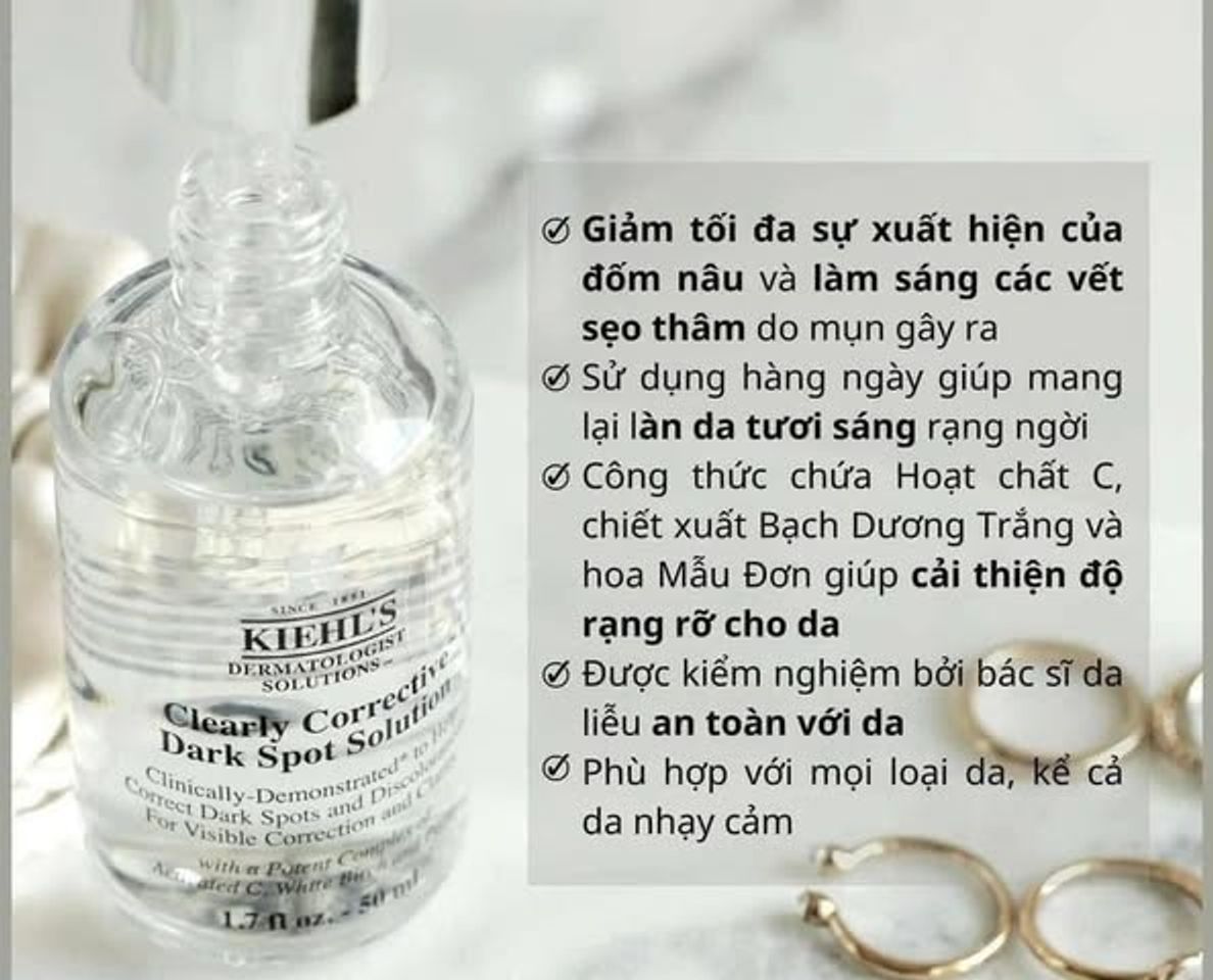 Serum Kiehl's Clearly Corrective 15ml - Dưỡng Trắng Giảm Thâm Chất Lượng Cao Cho Làn Da Sáng Mịn và Đều Màu