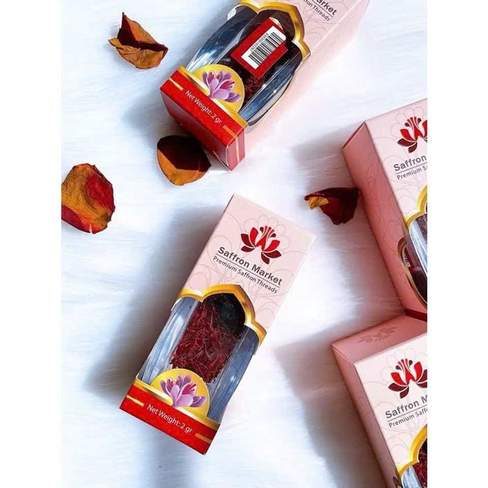 Nhụy Hoa Nghệ Tây Saffron Market Úc 2g - Tăng Cường Sức Khỏe, Cải Thiện Giấc Ngủ, Làm Đẹp Da, Giảm Căng Thẳng
