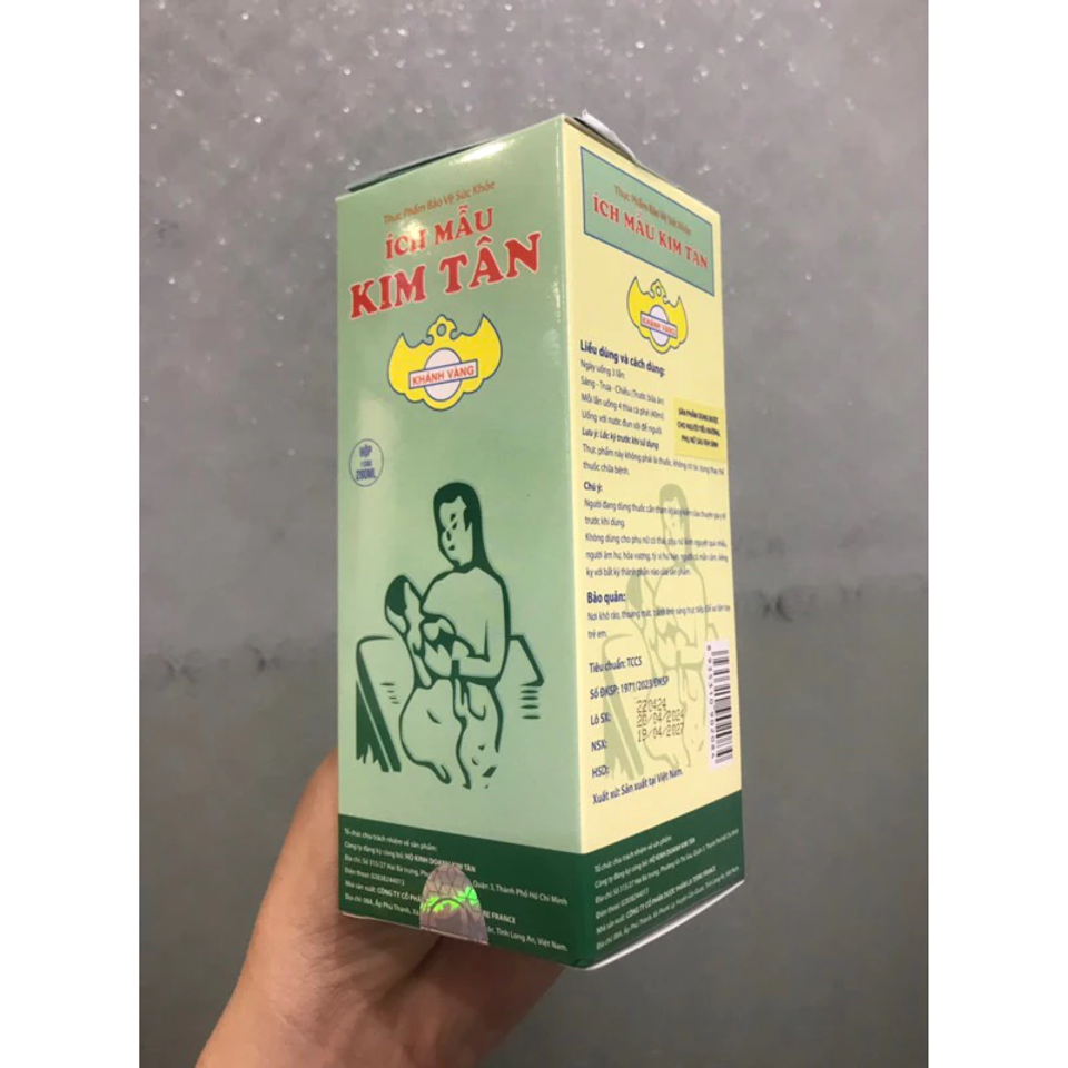 Ích Mẫu Kim Tân 280ml - Thực Phẩm Chức Năng Hỗ Trợ Bổ Huyết và Cân Bằng Kinh Nguyệt Sau Sinh cho Phụ Nữ