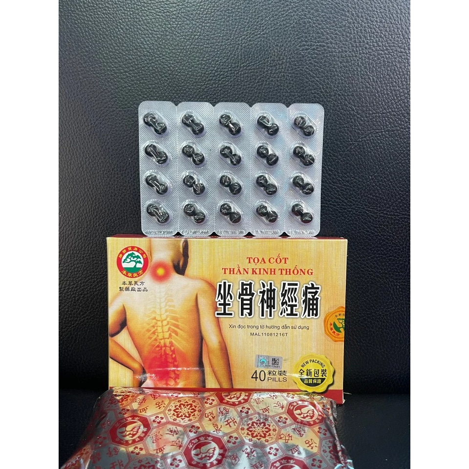Viên uống Toạ Cốt Thần Kinh Thống 40 viên - Hỗ trợ giảm đau lưng, nhức mỏi, tê tay chân cho sức khỏe xương khớp