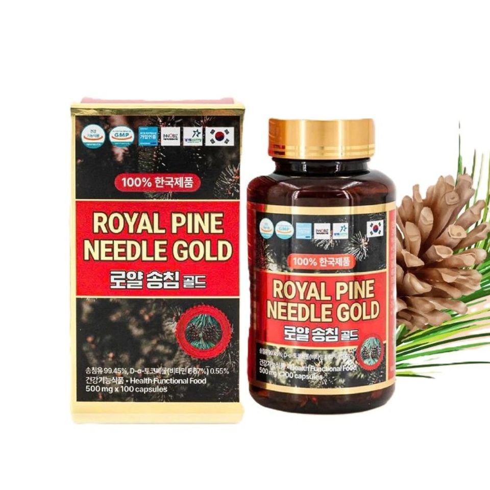 Tinh Dầu Thông Đỏ Royal Pine Needle Gold - Giải Pháp Từ Thiên Nhiên Tăng Cường Miễn Dịch, Chống Oxy Hóa và Chăm Sóc Sức Khỏe 100 Viên