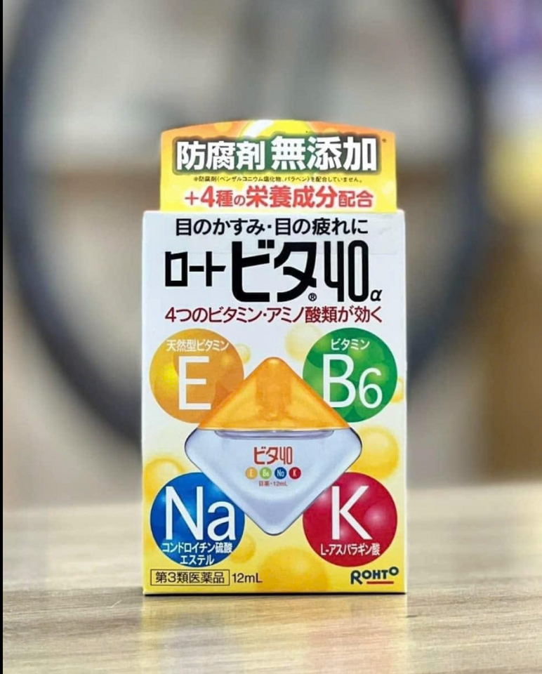 Nước Nhỏ Mắt Rohto Vita 40 Nhật Bản 12ml - Bổ Sung Vitamin, Làm Mát Dịu, Phục Hồi Đôi Mắt Sau Giờ Làm Việc Căng Thẳng