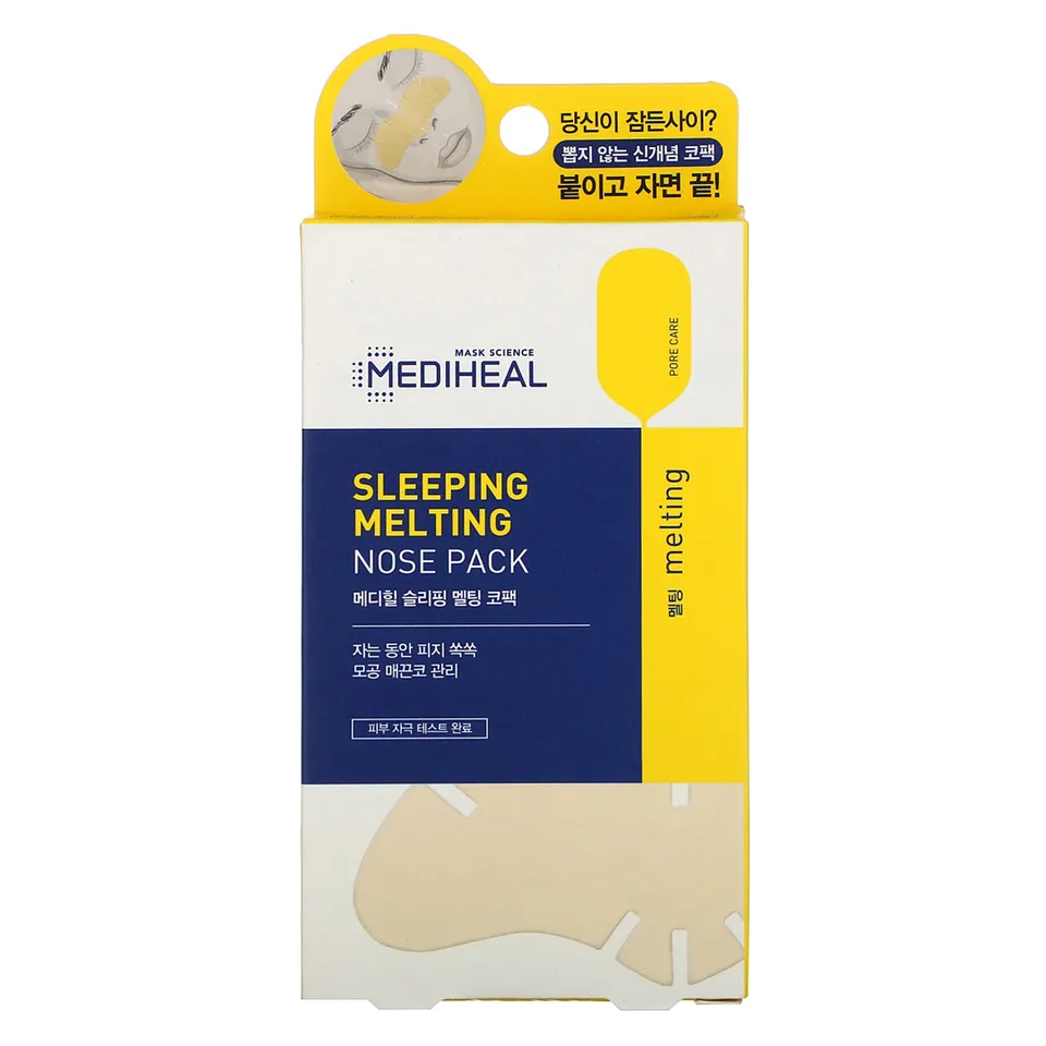 Mặt nạ ngủ cho mũi Mediheal Sleeping Melting Nose Pack (Hộp 3 miếng)