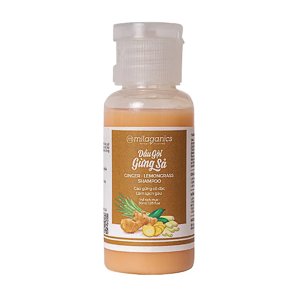 Dầu gội Milaganics Ginger - Lemongrass Shampoo giúp làm sạch gàu