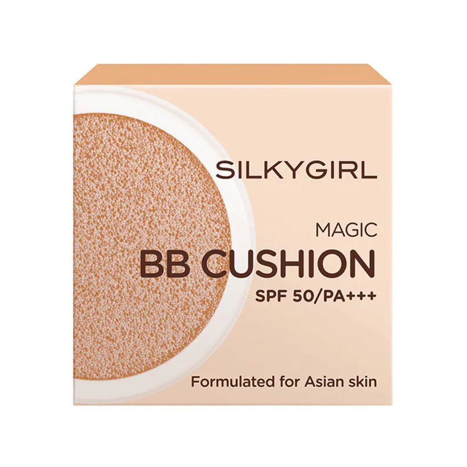 Phấn Nước Silkygirl Magic BB Cushion Tông Tự Nhiên SPF50/PA+++ - Trang Điểm Mịn Màng, Che Phủ Khuyết Điểm 12 Giờ, Dưỡng Ẩm Da