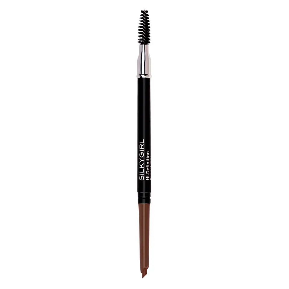 Chì kẻ mày 2 đầu Silkygirl Hi-Definition Brow Liner, Dark Brown