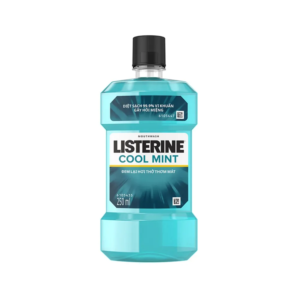 Nước Súc Miệng Listerine Hơi Thở Thơm Mát, 250ml, Bạc Hà Mát Lạnh
