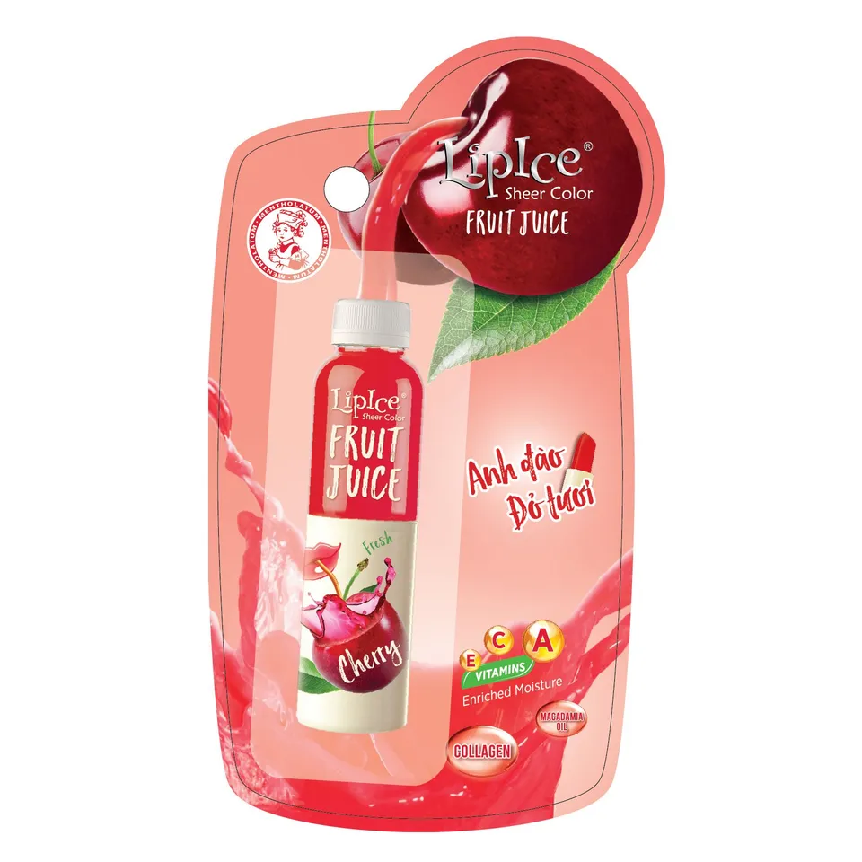 Son dưỡng môi Lipice Sheer Color Fruit Juice, Đỏ tươi