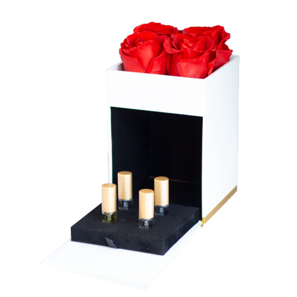 Hộp quà tặng nước hoa và hoa hồng - Black collection Parfum, Set 1