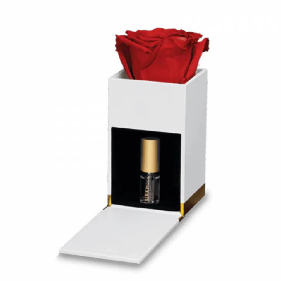 Hộp quà tặng nước hoa kèm hoa hồng - Amber Intense, 3ml, Eau de parfum