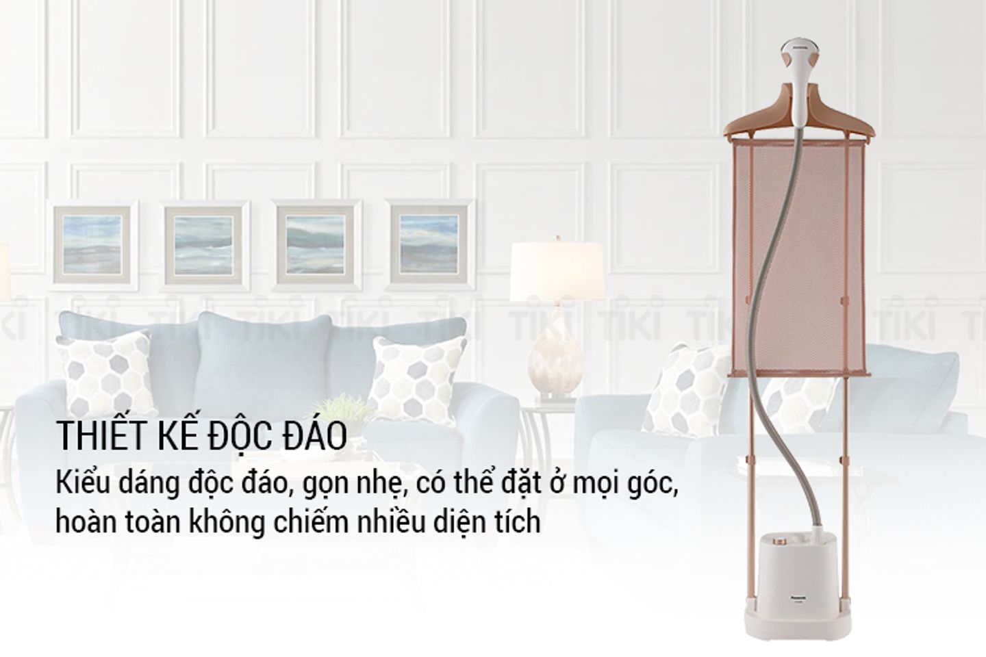 Bàn Ủi Hơi Nước Panasonic NI-GWE080WRA - Thiết Kế Đứng Hiện Đại, Công Suất 2140W, Phun Hơi Mạnh Mẽ, Dung Tích 2L