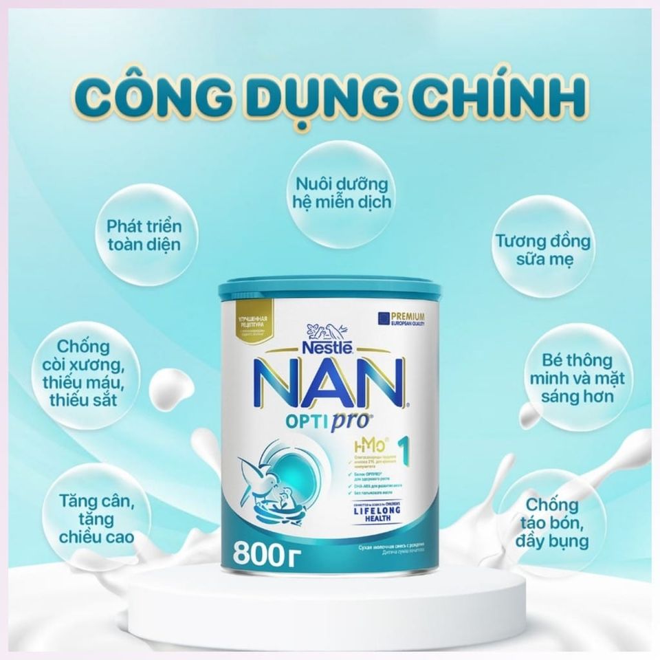 Sữa Nan Nga 800g Số Một, Dinh Dưỡng Cho Bé 0-6 Tháng