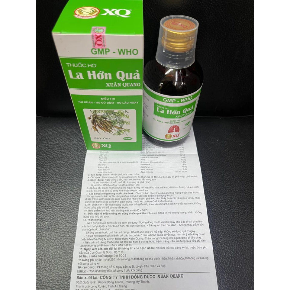 Nước Ho La Hớn Quả Xuân Quang 250ml - Giải nhiệt, giảm ho, bổ phế, hỗ trợ ho lâu ngày, ho khan, ho có đờm