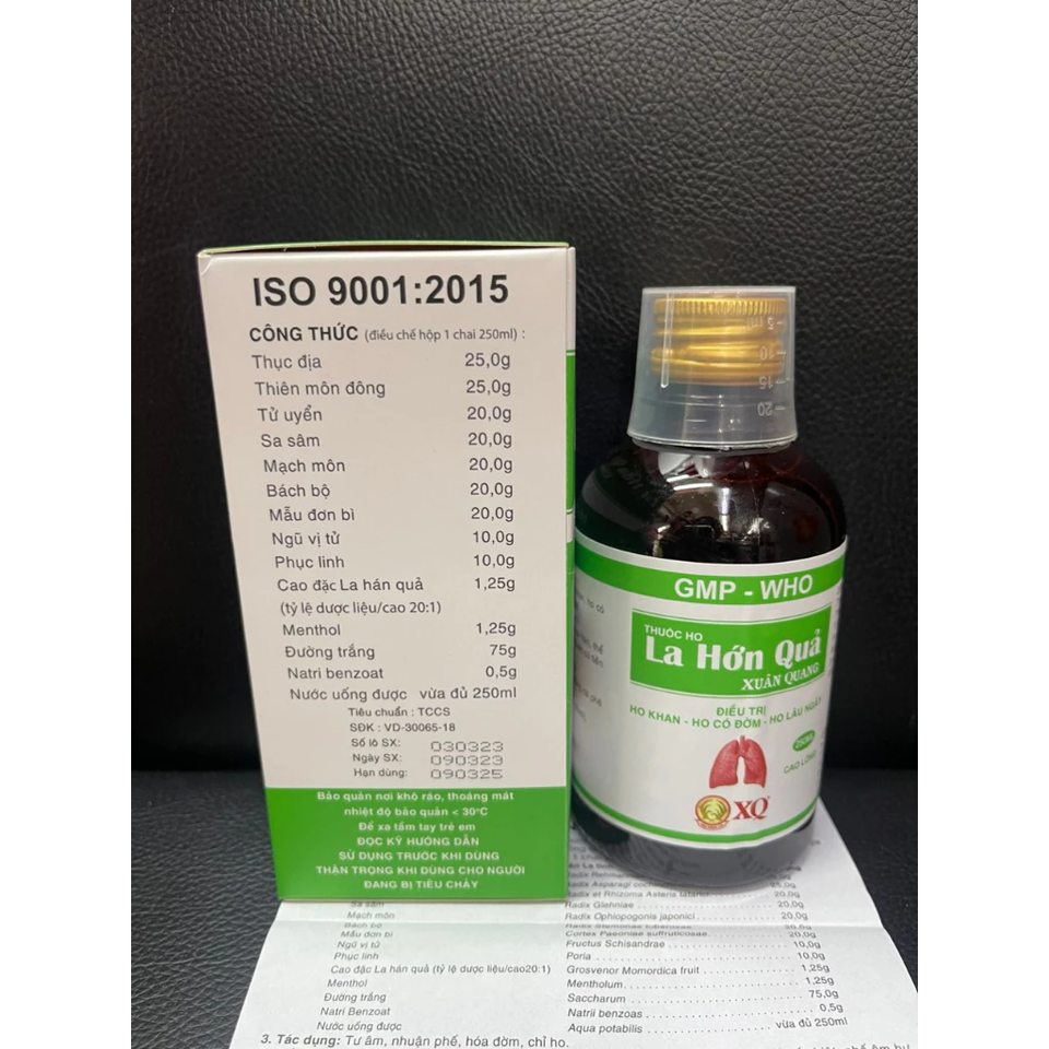 Nước Ho La Hớn Quả Xuân Quang 250ml - Giải nhiệt, giảm ho, bổ phế, hỗ trợ ho lâu ngày, ho khan, ho có đờm