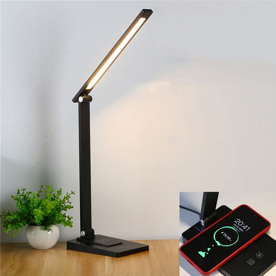 Đèn Học Để Bàn Chống Cận Gấp Gọn Có Điều Chỉnh Ánh Sáng Bằng Cảm Ứng - Sạc Không Dây Tiện Lợi MTR058D