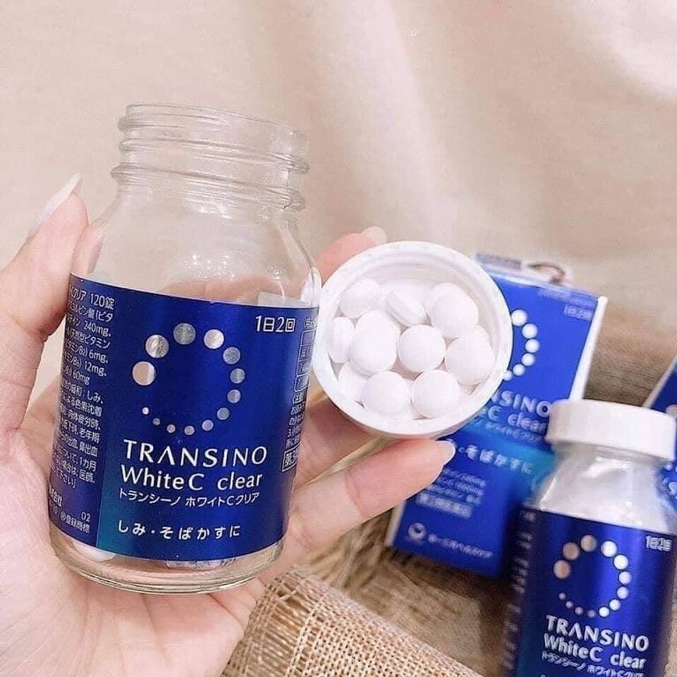 Viên uống trắng da White C Clear Transino 120 viên - Làm sáng da, giảm thâm nám từ Nhật Bản, vitamin C tự nhiên, chăm sóc sắc đẹp hiệu quả