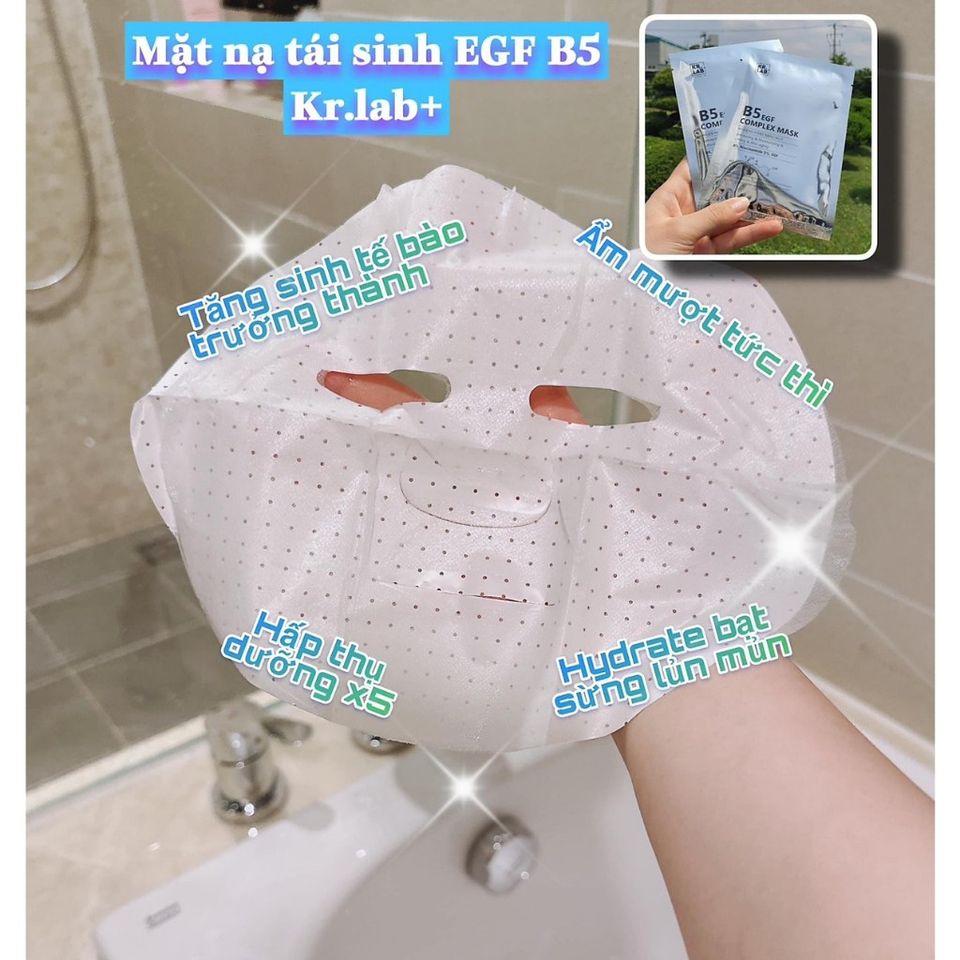 Set 10 Mặt Nạ B5 Kr.Lab Cấp Ẩm Phục Hồi Dưỡng Trắng - Mặt Nạ Dưỡng Da Tươi Sáng Hàn Quốc, Chăm Sóc Da Hiệu Quả