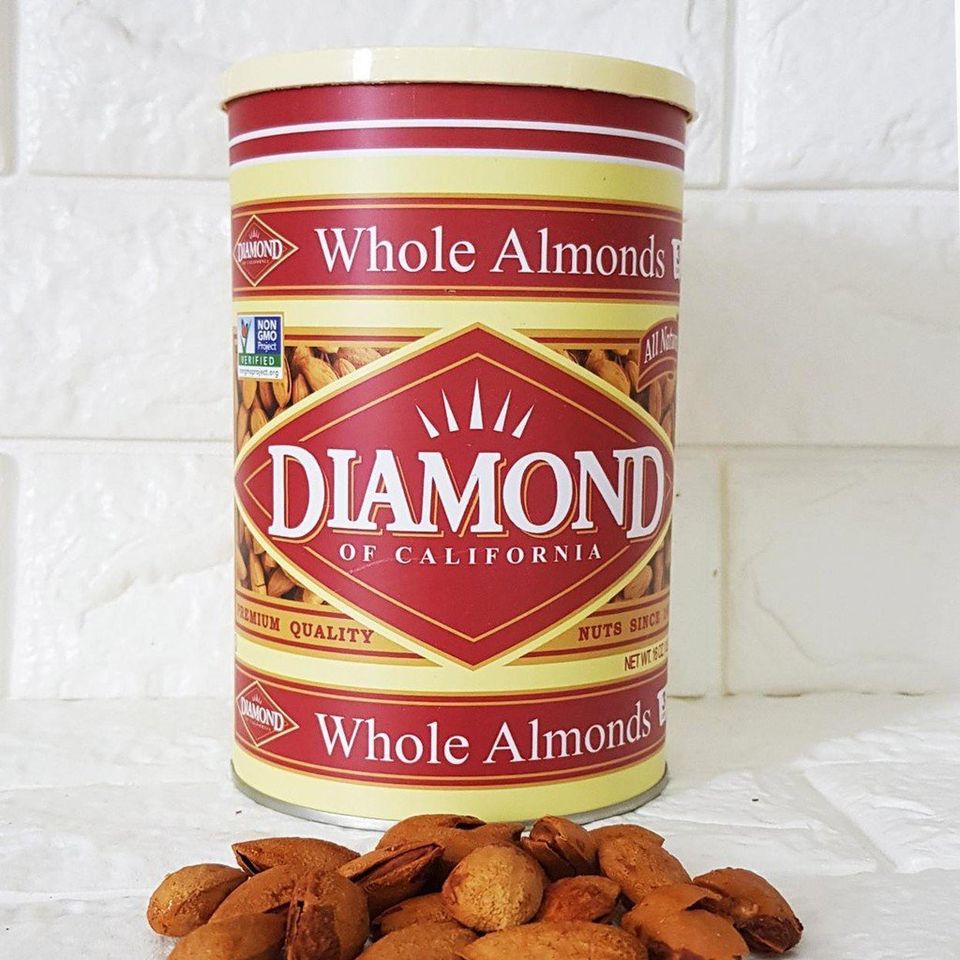 Hạnh Nhân Rang Bơ Diamond 453g - Mỹ, Snack Dinh Dưỡng Ngon Miệng, Hạt Hạnh Nhân Béo Ngậy, Lợi Ích Cho Sức Khỏe