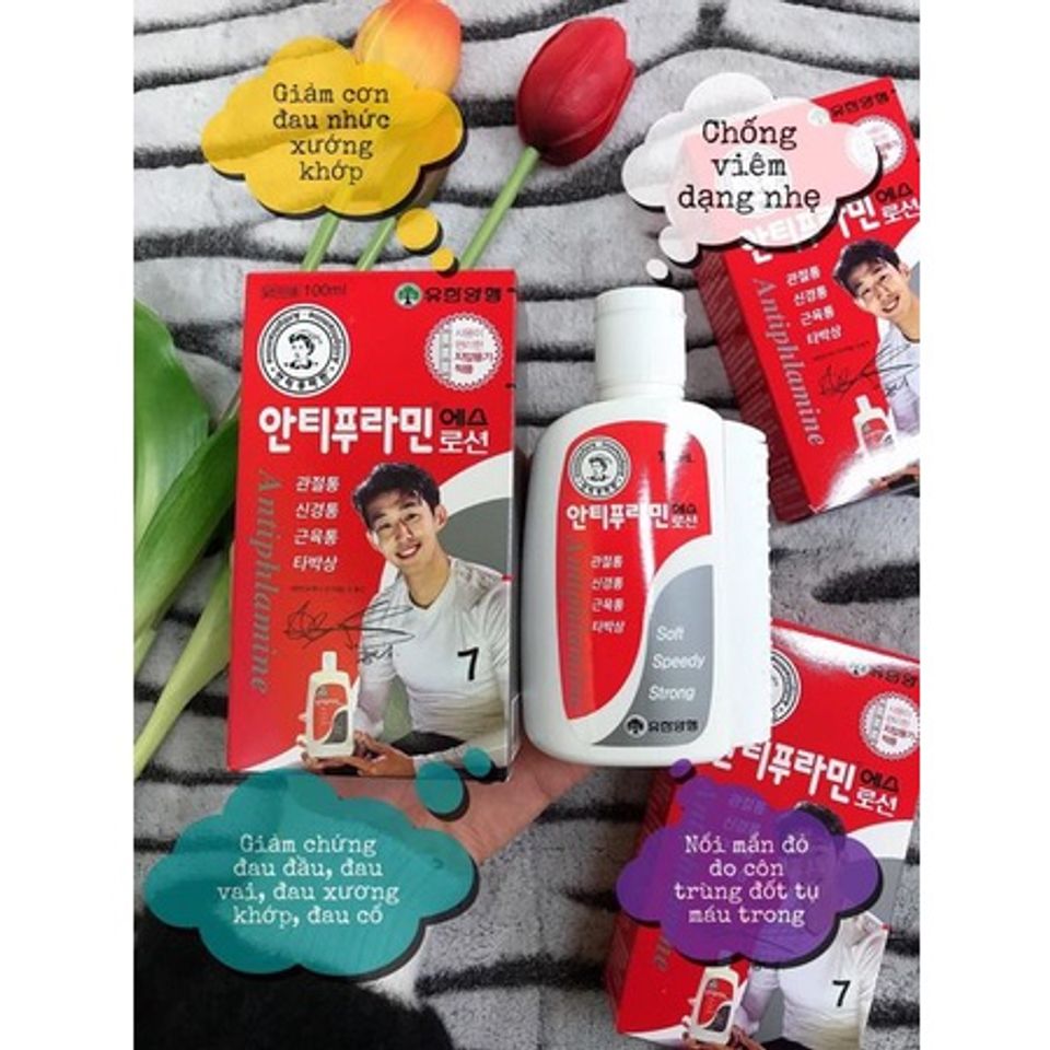 Dầu Nóng Hàn Quốc Antiphlamine 100ml - Giảm Đau Hiệu Quả, Làm Ấm Cơ Thể, Dầu Xoa Bóp Từ Thiên Nhiên, Thư Giãn Cơ Bắp