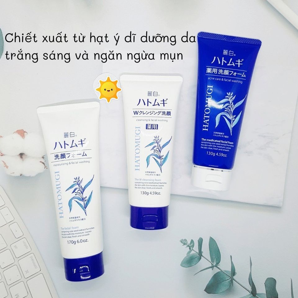 Sữa Tắm Hatomugi Ý Dĩ - Kem Chống Nắng & Dưỡng Thể Cho Mọi Loại Da, Bảo Vệ Da Khỏi Tia UV, Phù Hợp Cho Da Nhạy Cảm