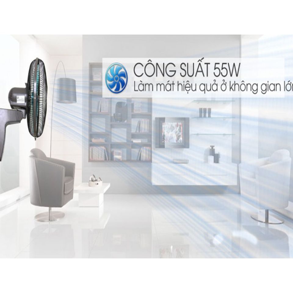 Quạt Treo Tường Toshiba F-WSA20(H)VN - Thiết Kế Hiện Đại, Tiết Kiệm Diện Tích, Công Suất 55W, Điều Khiển Từ Xa, Bảo Hành 12 Tháng