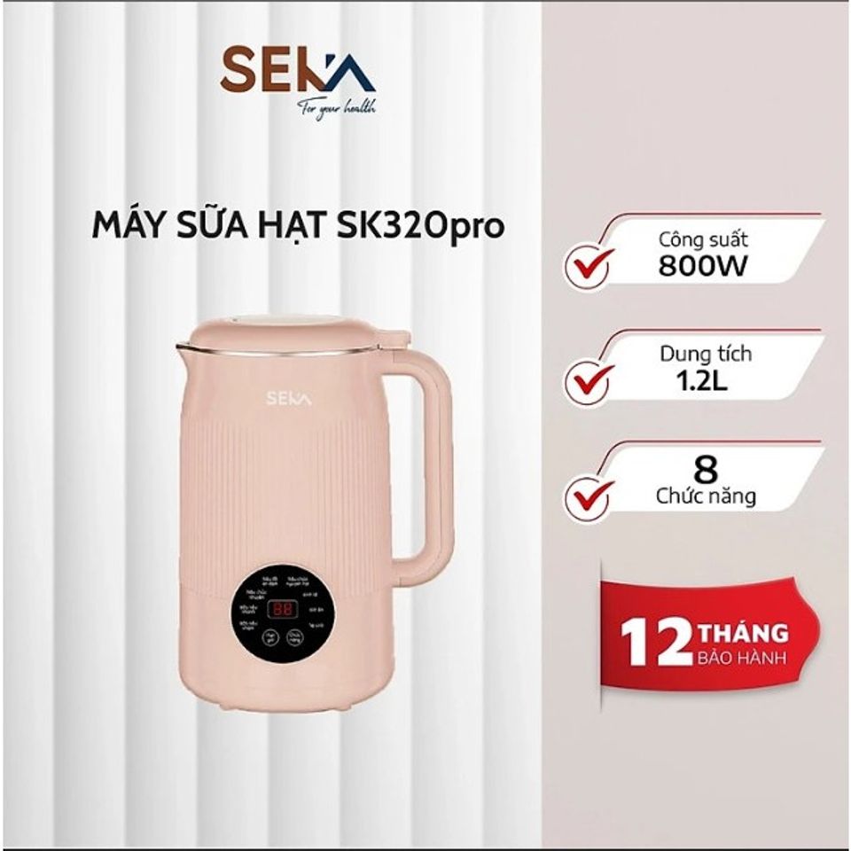 Máy Làm Sữa Hạt Đa Năng SEKA E600 / E300 Chống Ồn, 14 Chức Năng Xay Nấu, An Toàn, Bảo Hành 2 Năm, Thiết Kế Hiện Đại