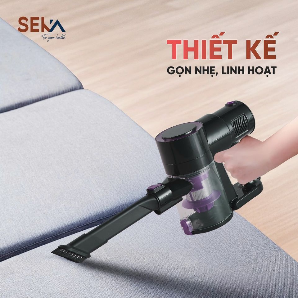 Máy Hút Bụi Cầm Tay SEKA SK-09MAX PLUS - Hút Bụi, Lau Sàn, Tự Động Làm Sạch Con Lăn, Bộ Lọc HEPA, Tiện Ích Dễ Sử Dụng