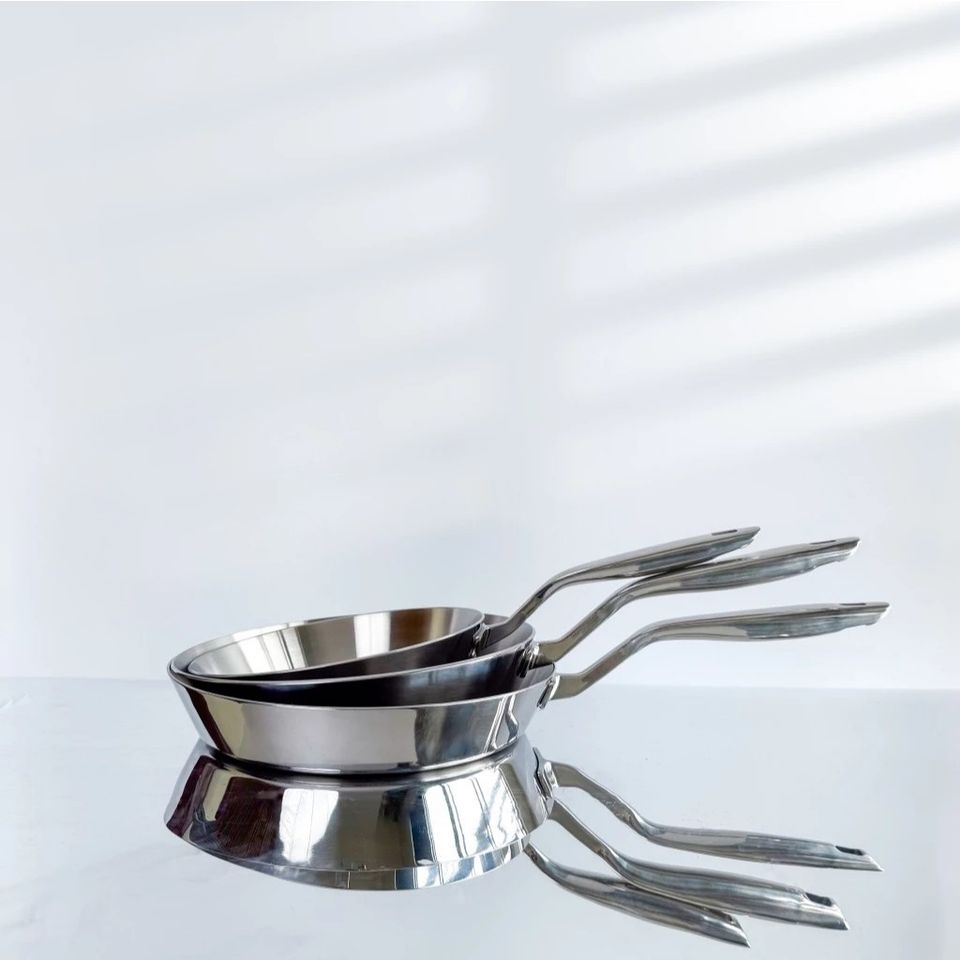 Chảo Cạn Inox 316 Haatz Cao Cấp 3 Lớp, Phù Hợp Mọi Loại Bếp, Đường Kính 20-26cm, Bảo Hành 5 Năm, An Toàn và Bền Bỉ