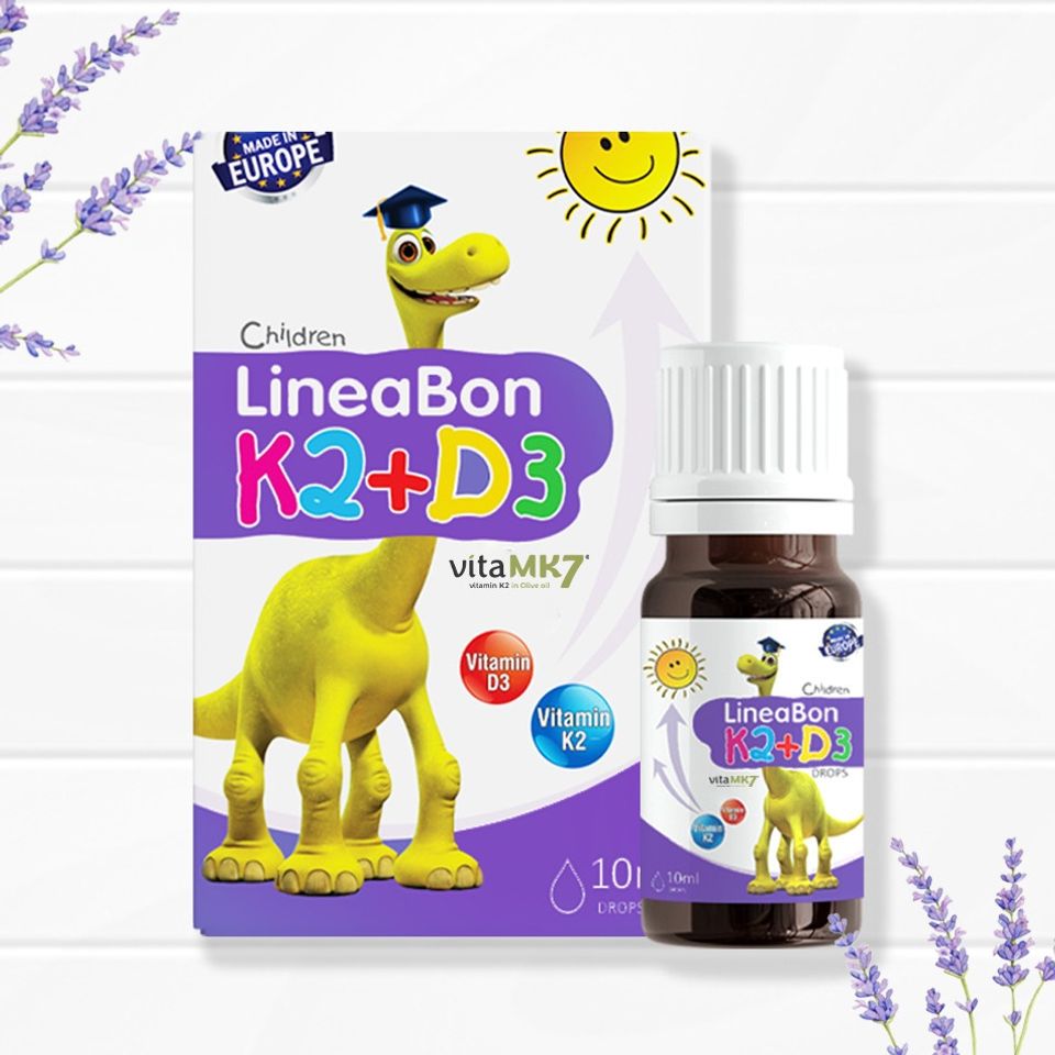 Vitamin D3 K2 LineaBon 10ml - Hỗ Trợ Cân Bằng Canxi, Tăng Cường Hệ Miễn Dịch, Vitamin D Chất Lượng Cao