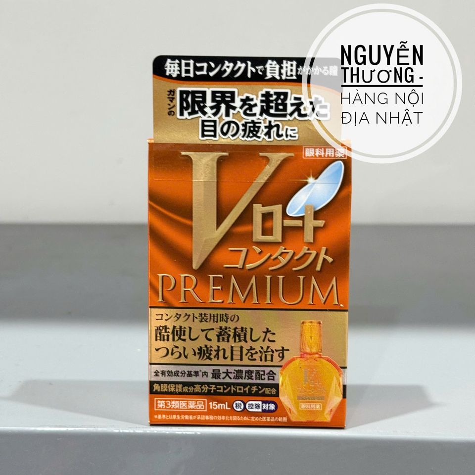 Nước Nhỏ Mắt Rohto V-Premium - Dưỡng ẩm, Làm Sáng Mắt, Giảm Mệt Mỏi, Hàng Nội Địa Nhật Bản, Sản Phẩm Chăm Sóc Mắt Cao Cấp