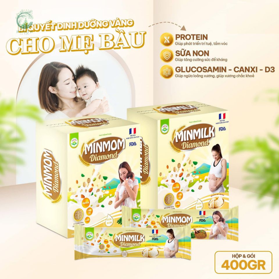 Minmilk Diamond – Dinh Dưỡng Vàng Cho Mẹ Bầu Khỏe Mạnh, Bé Phát Triển Toàn Diện