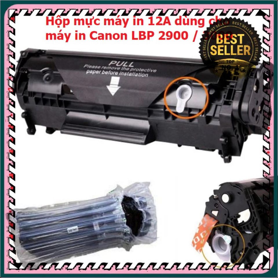 Hộp Mực Máy In Canon LBP 2900/3000/303 - Cartridge 303 Đen Chất Lượng Cao, In Siêu Nét, Có Lỗ Đổ Mực, Tương Thích Nhiều Loại Máy