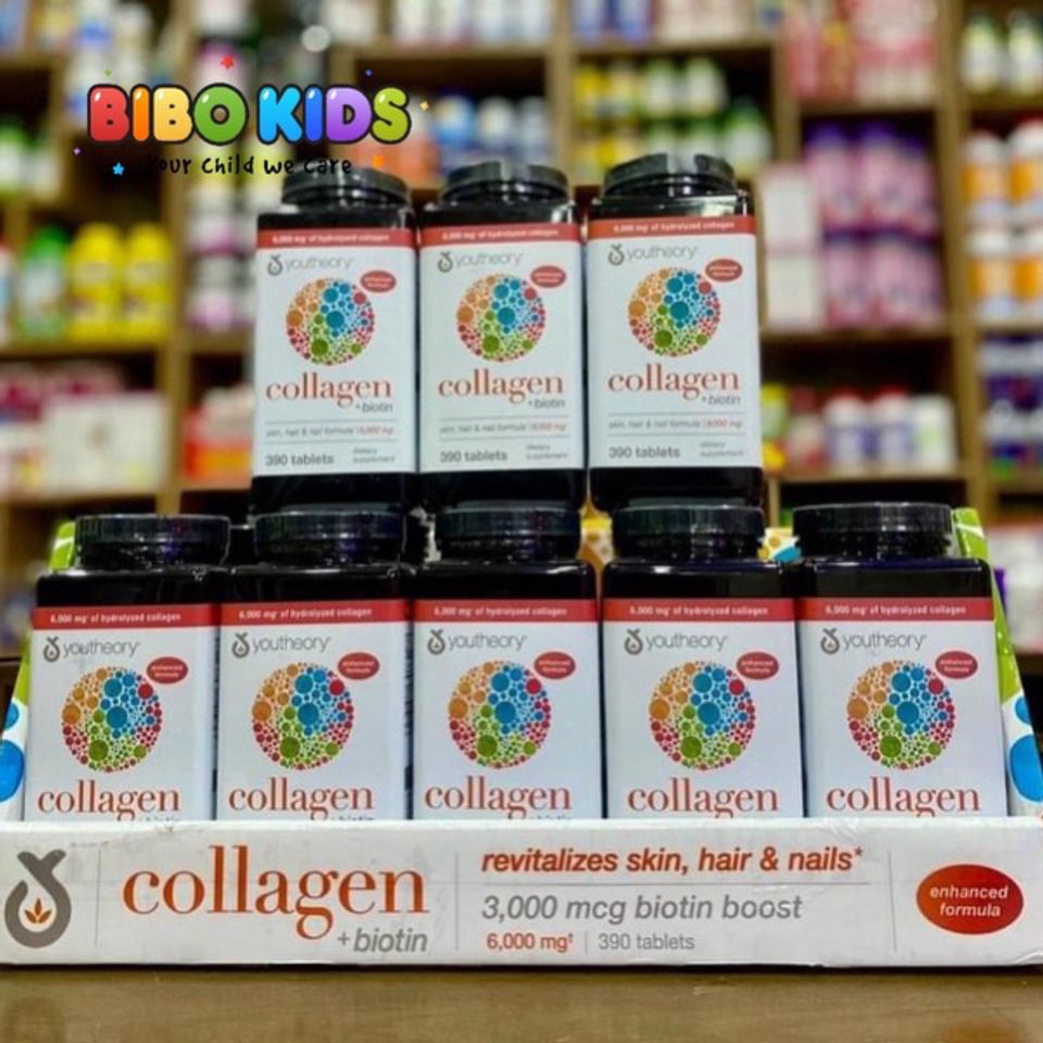 Collagen Youtheory Type 1, 2 & 3 - 390 Viên Hỗ Trợ Làm Đẹp Da, Tóc, Móng - Sản Phẩm Từ Mỹ Chất Lượng Cao