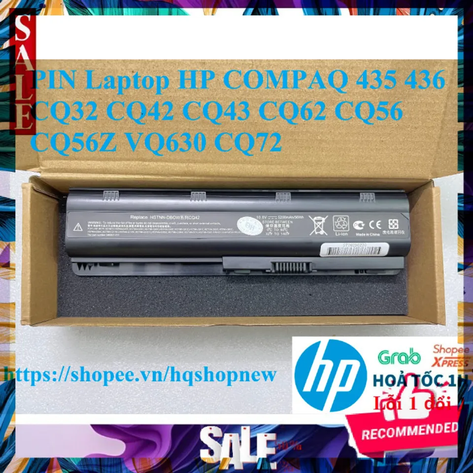 Pin Laptop HP Compaq 435 436 CQ32 CQ42 CQ43 CQ62 CQ56 CQ56Z VQ630 CQ72 ...